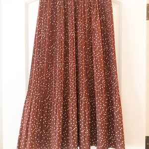 Polka dot midi skirt